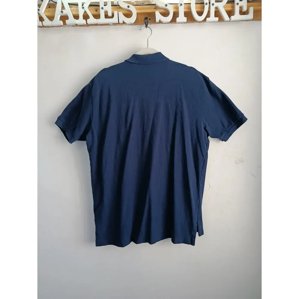 Vintage Polo Ralph Lauren Polo T Shirt Rugby Blue 90s Men’s L Size Red Pony